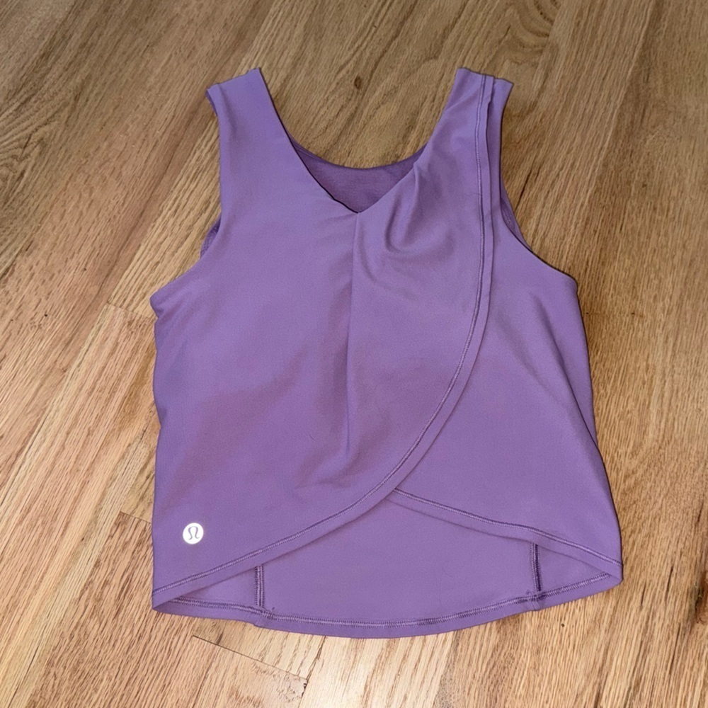 Lululemon Nulu Twist-Back Yoga Tank Top *Light Support, C/D Cups Purple 4